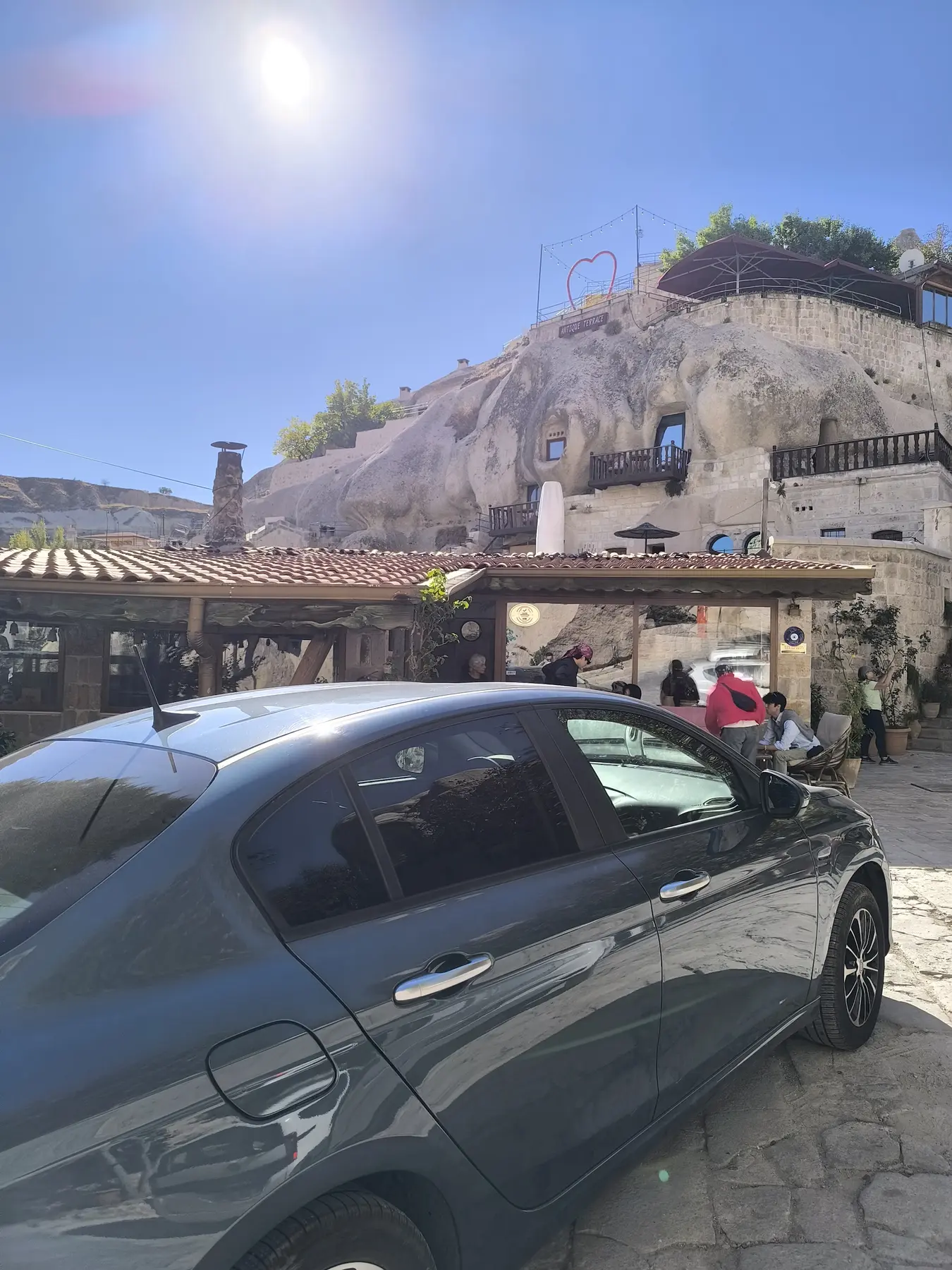 Stone house pickup business view
